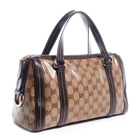 gucci crystal monogram boston bag